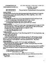 Đề thi chọn học sinh giỏi cấp huyện môn Hóa học Lớp 9 - Năm học 2010-2011 - Phòng GD & ĐT Krông Păc (Có đáp án)